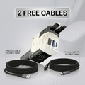 Cartalio 66W Dual Fast Charge Car Adapter + 2 FREE Cables